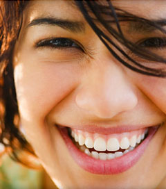 Lady smiling close up